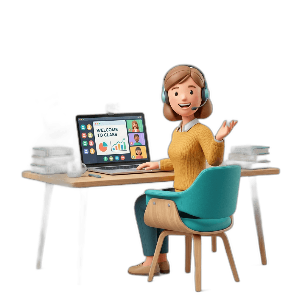 Online tutor teaching
